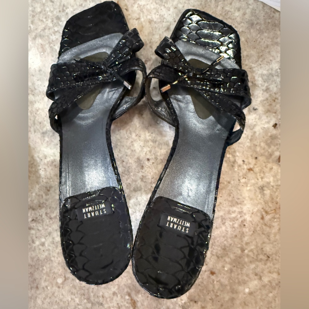 Stuart Weitzman Black snakeskin Heels